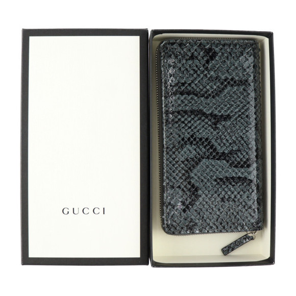 Gucci Zip Around Long Wallet Python Gray - Picture 10 of 10